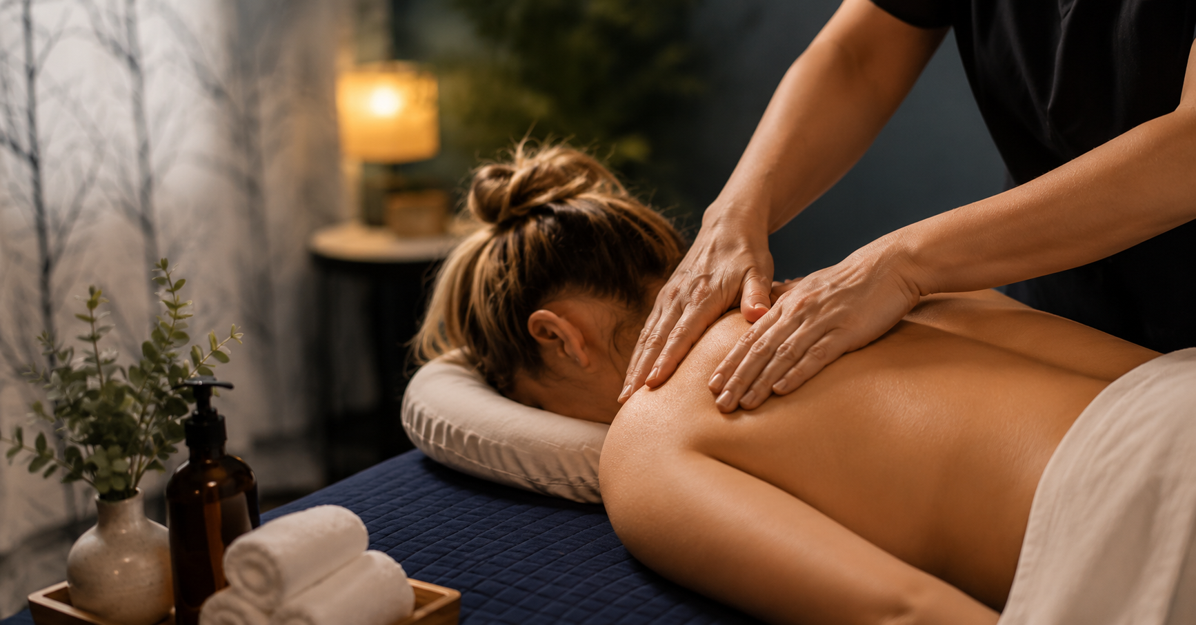 Massage therapy imagery from The Well House service collection